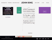 Tablet Screenshot of johnkingmusic.com